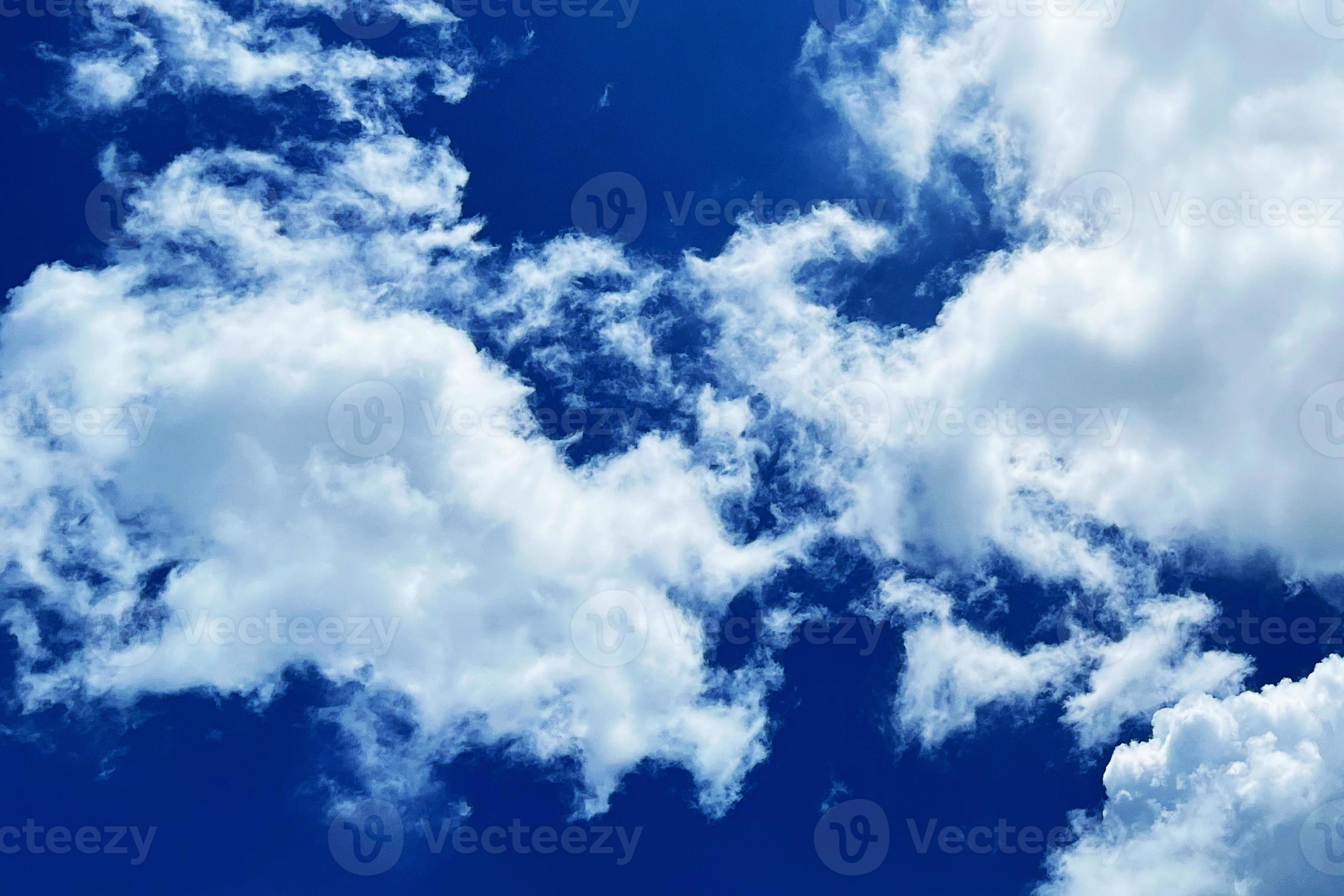 Clouds in the blue sky. blue sky and a big white cloud, day. Blue sky