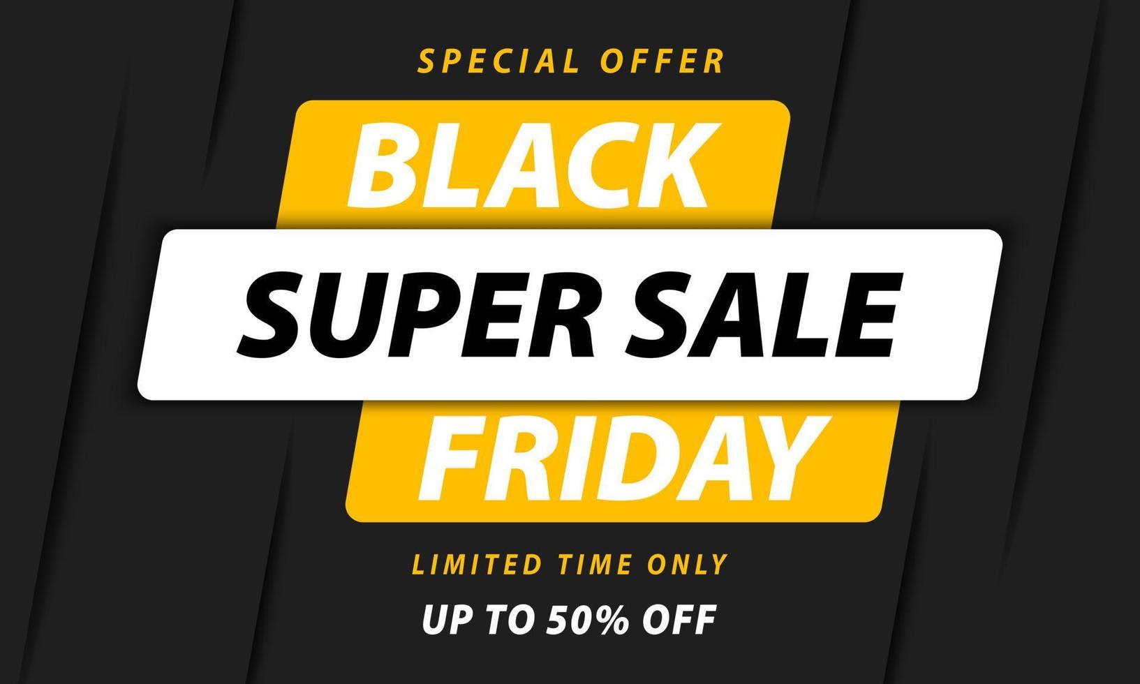 Black Friday Sale Banner. Dark background for seasonal offer discounts. Promotion and shopping templates. Vector illustration