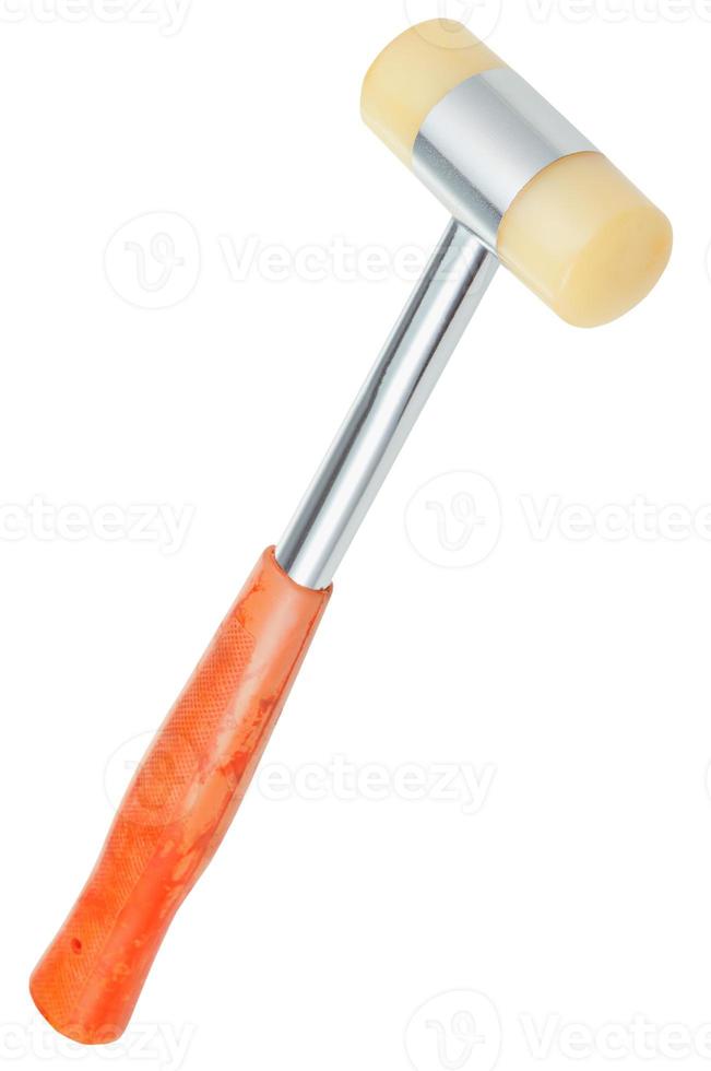 Soft-faced mallet isolated on white photo