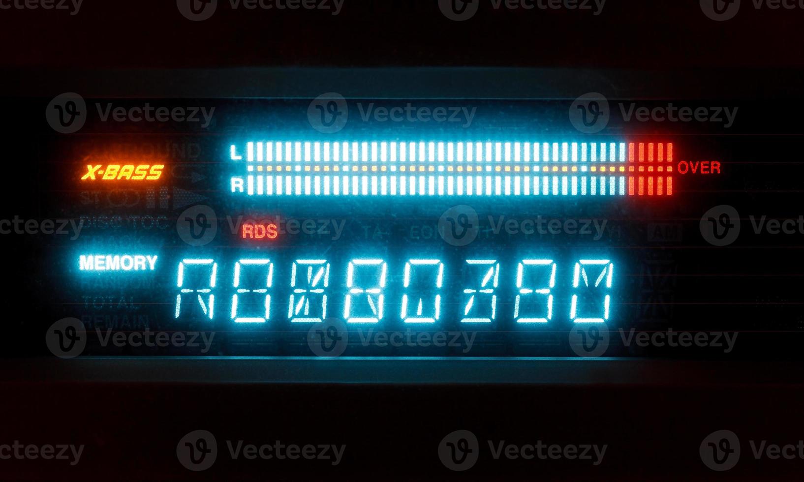 scale of sound volume on illuminated indicator photo