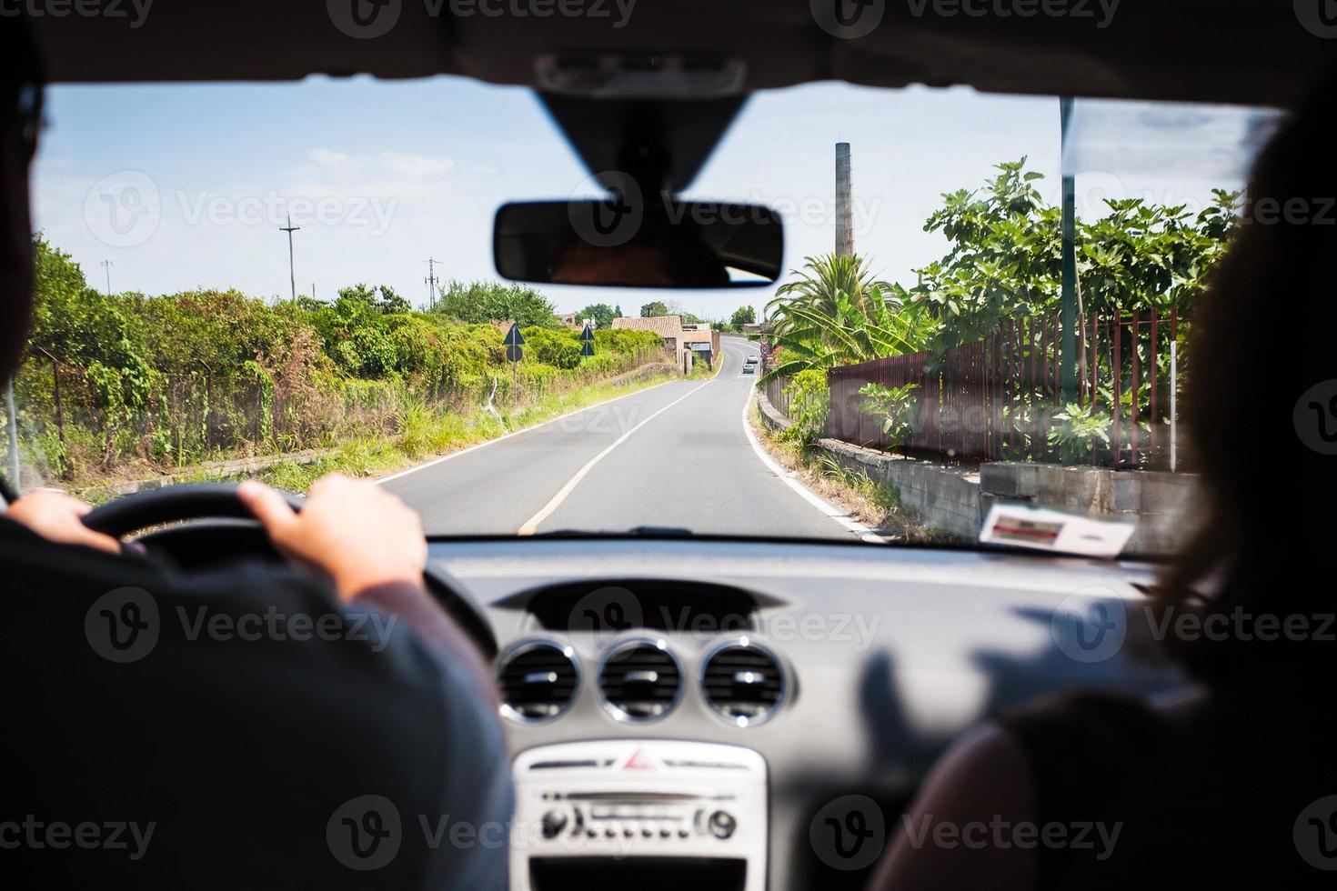 driving a car in rural region in Sicily photo