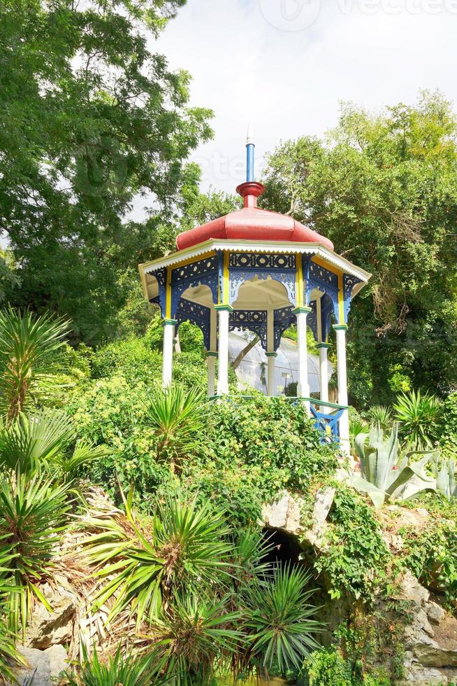 pavilion in green Nikitsky Botanical Garden photo