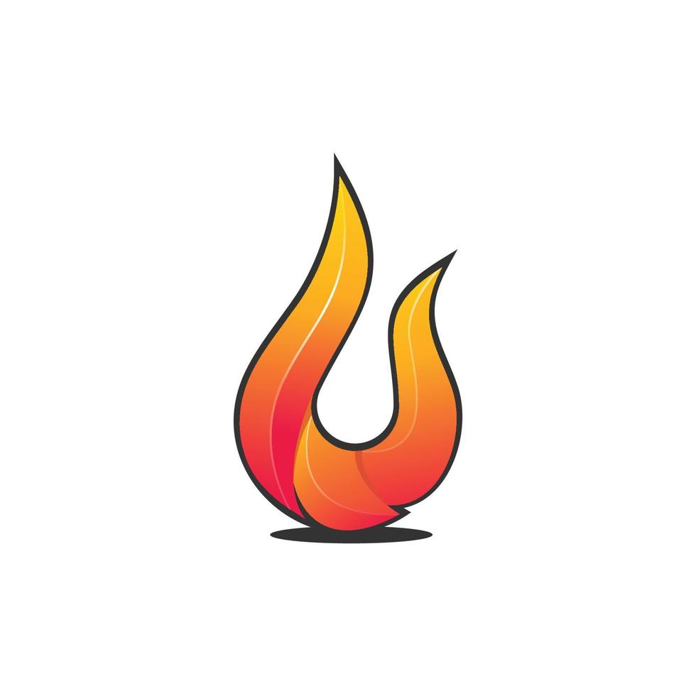 fire logo icon vector