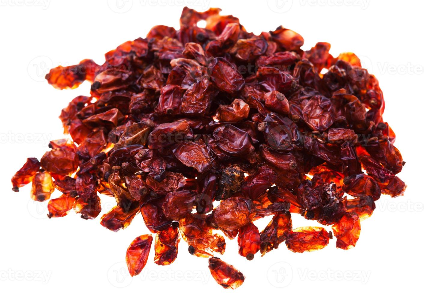 pile of red barberries spices photo