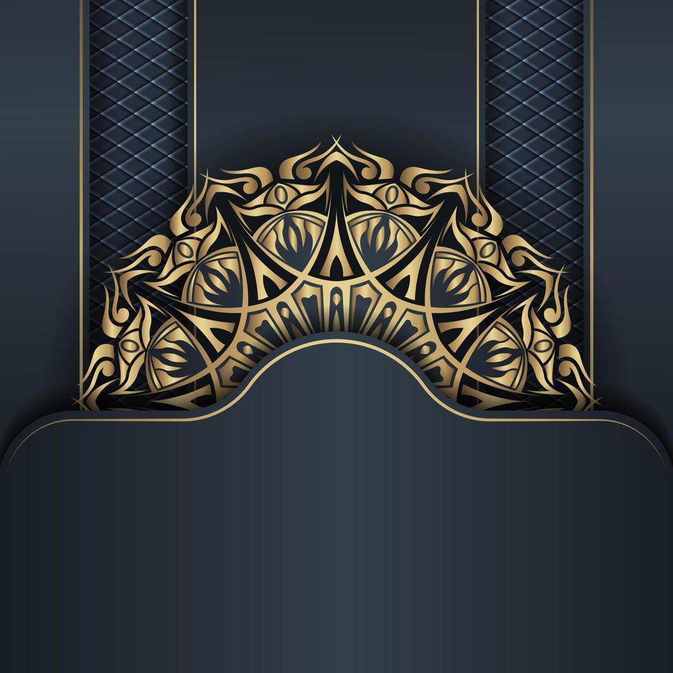 mandala background, purple and gold vector