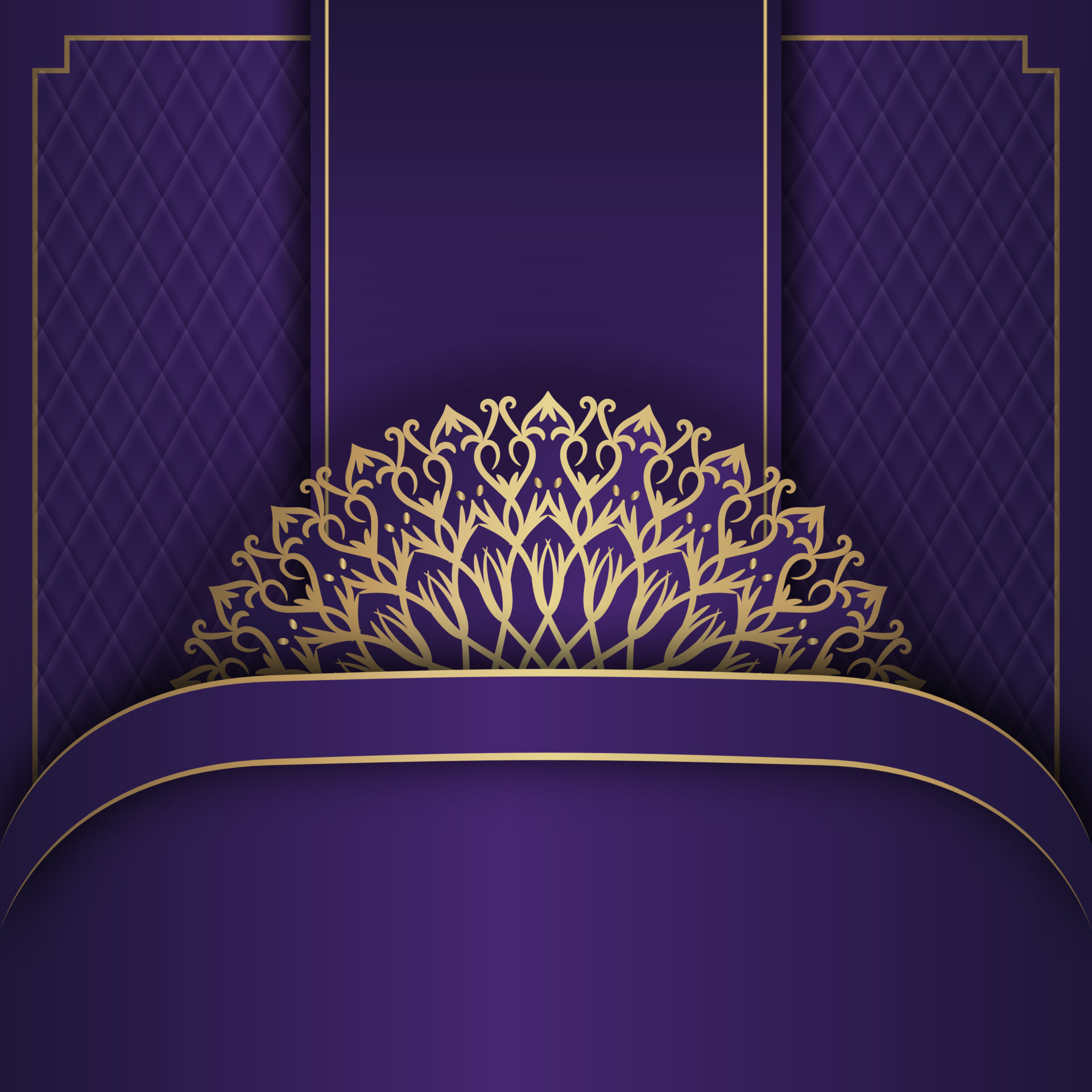 mandala background, purple and gold 11866820 Vector Art at Vecteezy