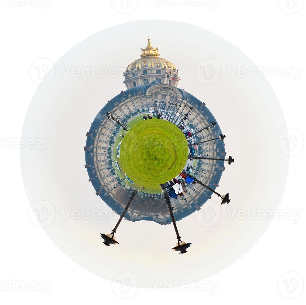 spherical view of hotel des invalides in Paris photo