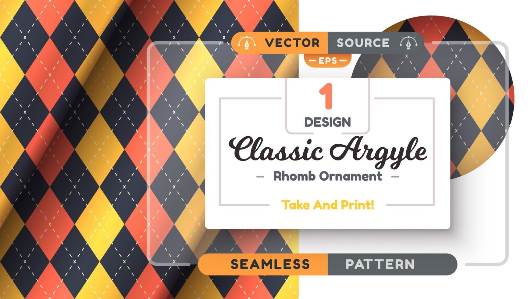 Halloween Argyle Seamless Pattern, Fabric Texture Background, Textile Wallpaper vector