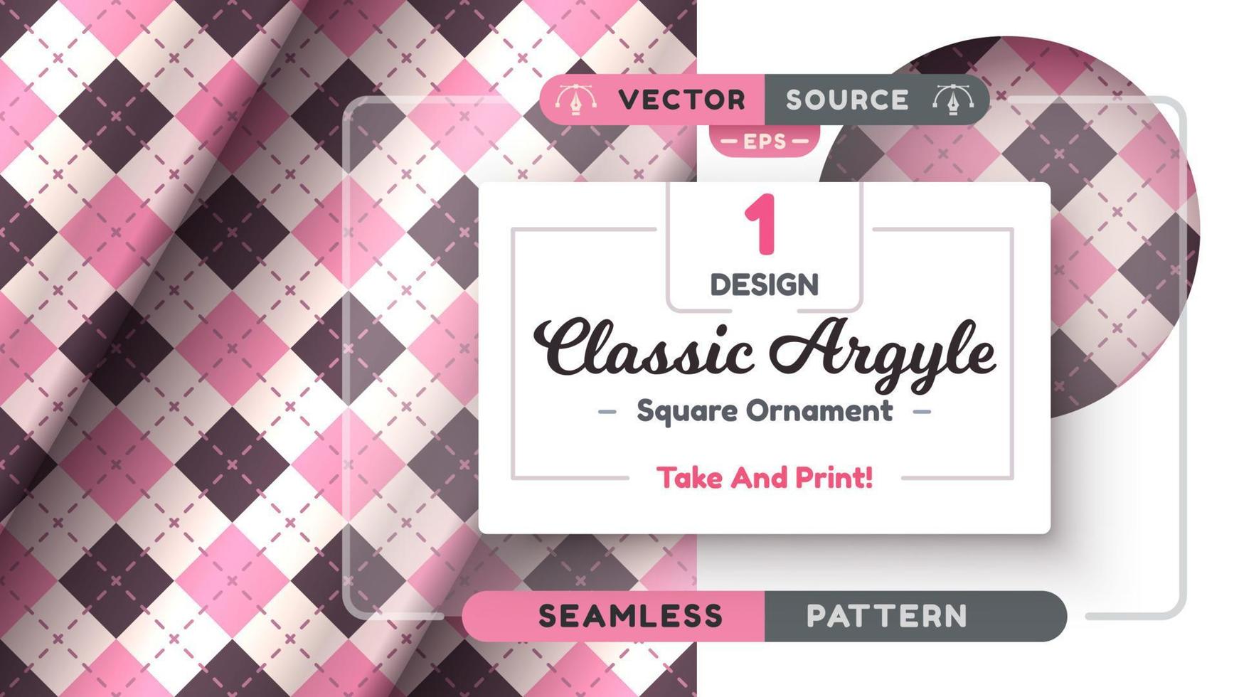 Argyle Seamless Pattern, Fabric Texture Background, Textile Wallpaper vector