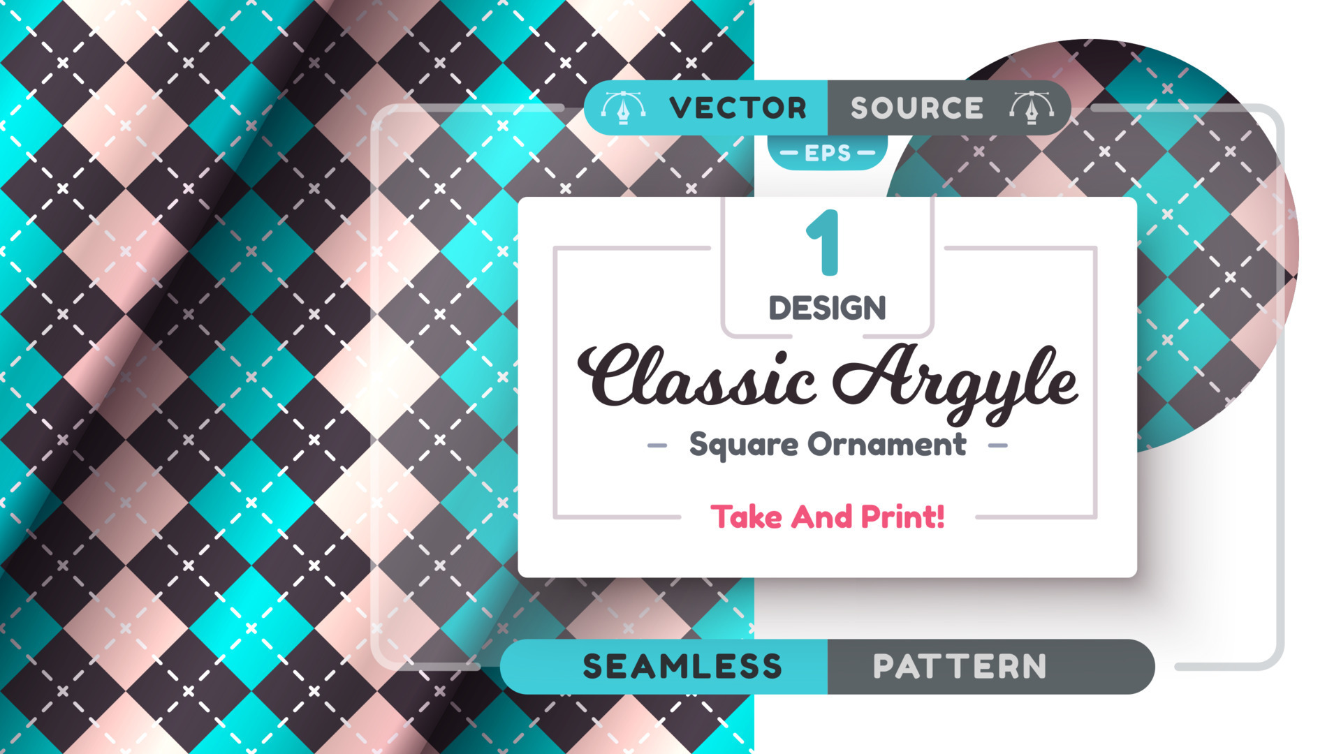 Argyle Seamless Pattern, Fabric Texture Background, Textile Wallpaper