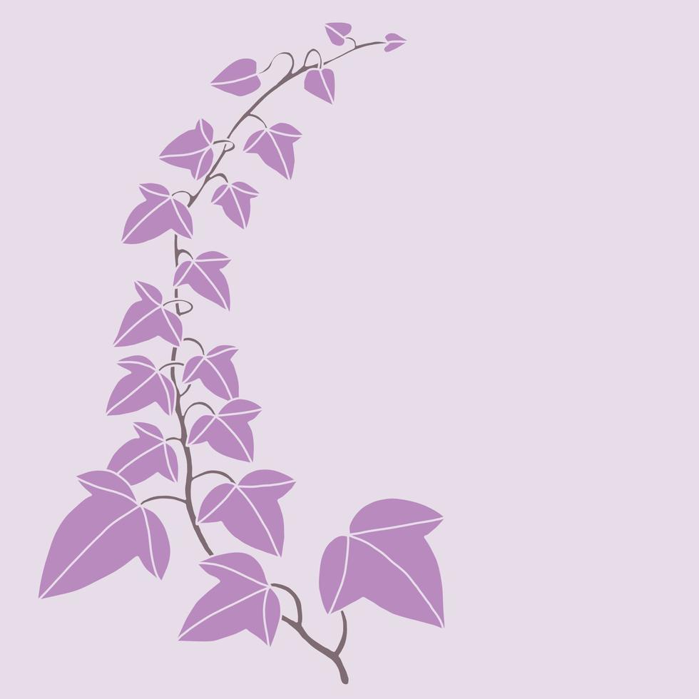 Simplicity ivy freehand drawing flat design. vector