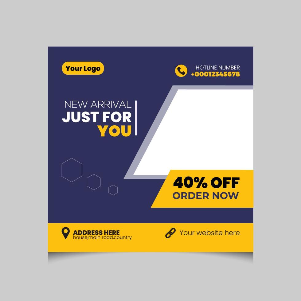 Social media Post offer Flyer Template Design vector