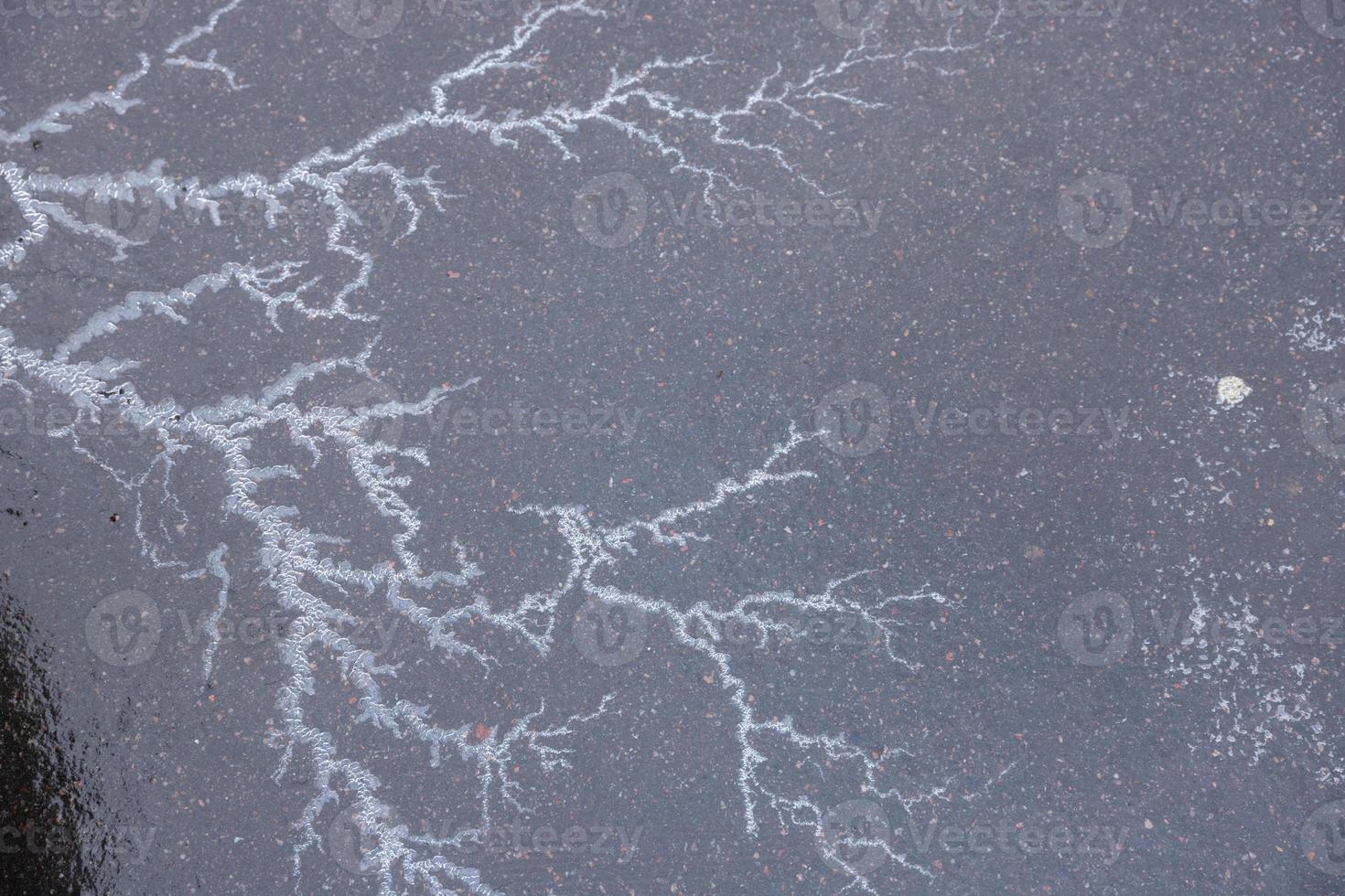 Surface, texture, background, slippery road in a winter day. photo