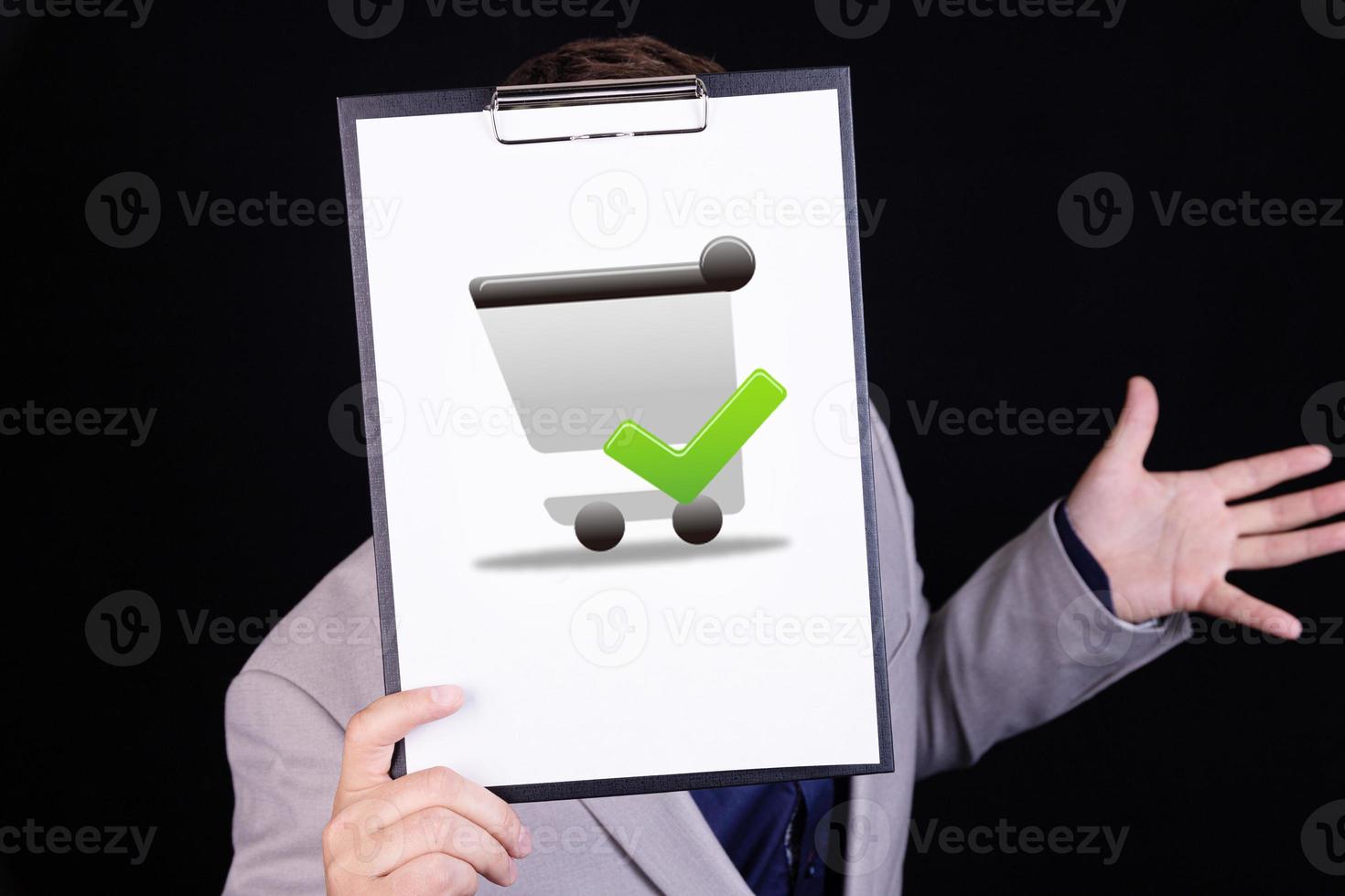e-commerce add to cart online shopping business technology internet concept. photo