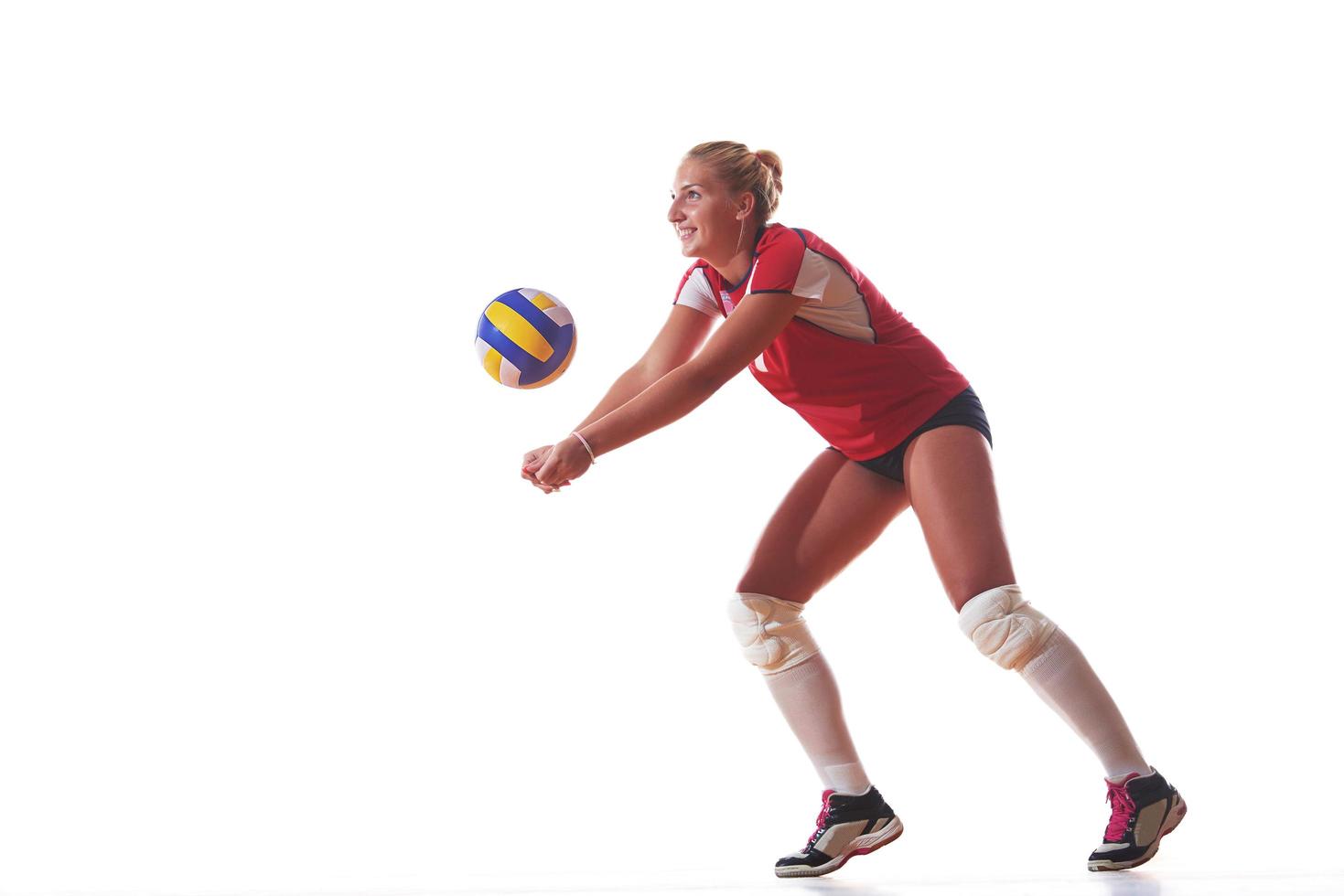 retrato de jugador de voleibol foto