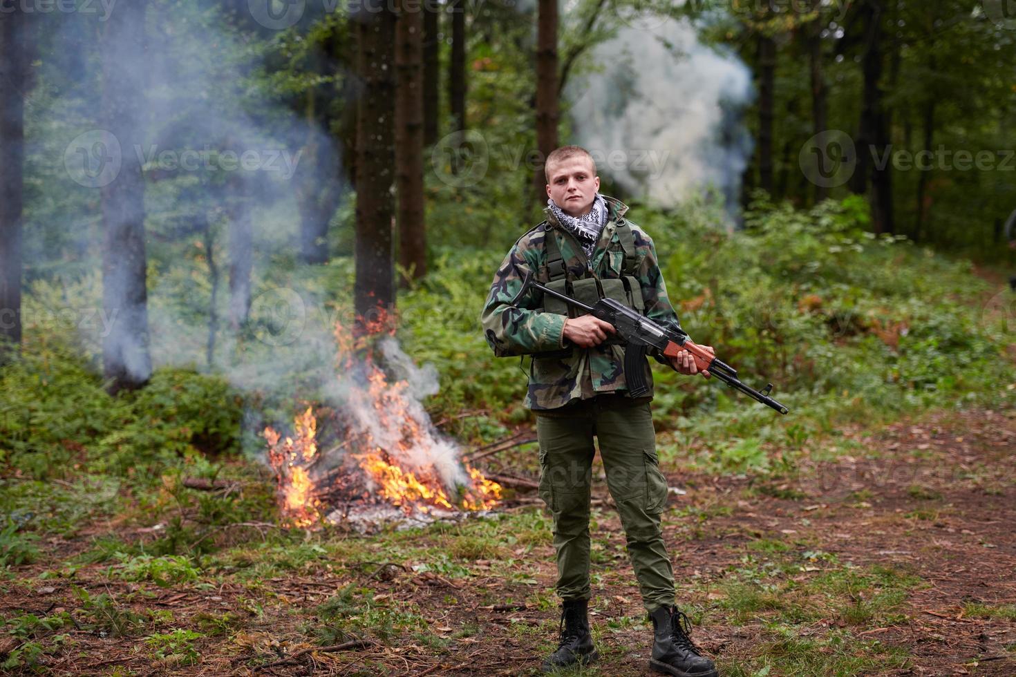 Military soldiers in field photo