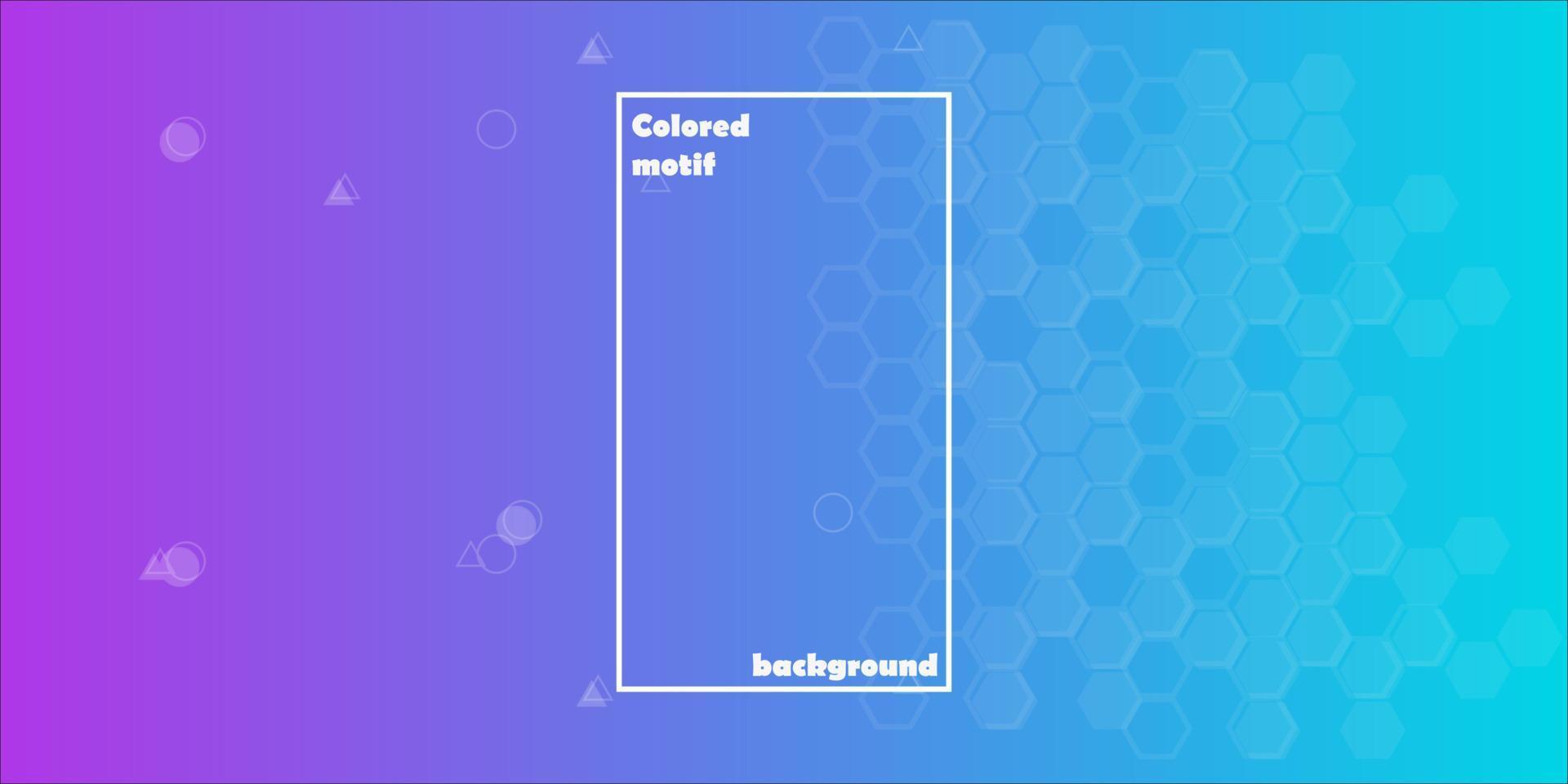 Set of horizontal abstract backgrounds with rectangle pattern in blue and purple gradient colors. Collection of gradient textures with geometric ornaments. Flyer, banner, cover, poster or web vector