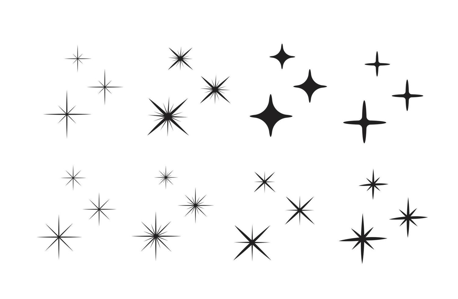ilustración de vector de icono de chispa de estrellas simples