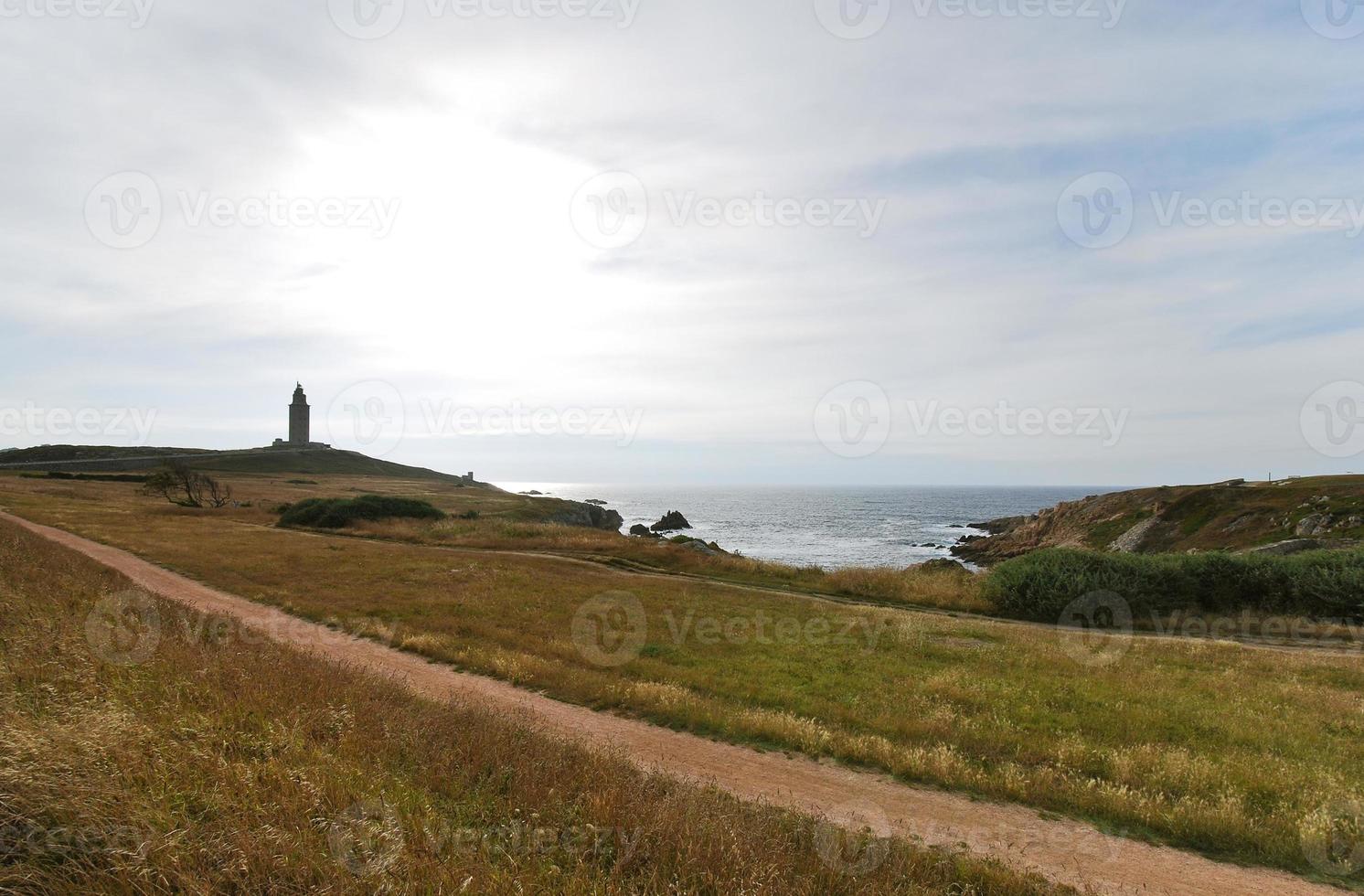 view of lighthouse Tower of Hercules, Galicia photo