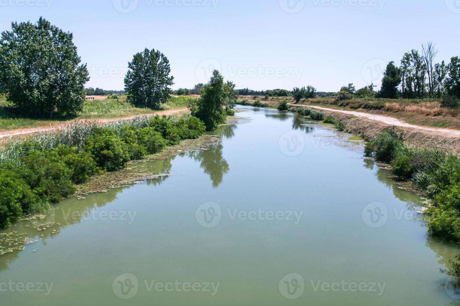 picturesque canal d'Arles a Fos in France photo