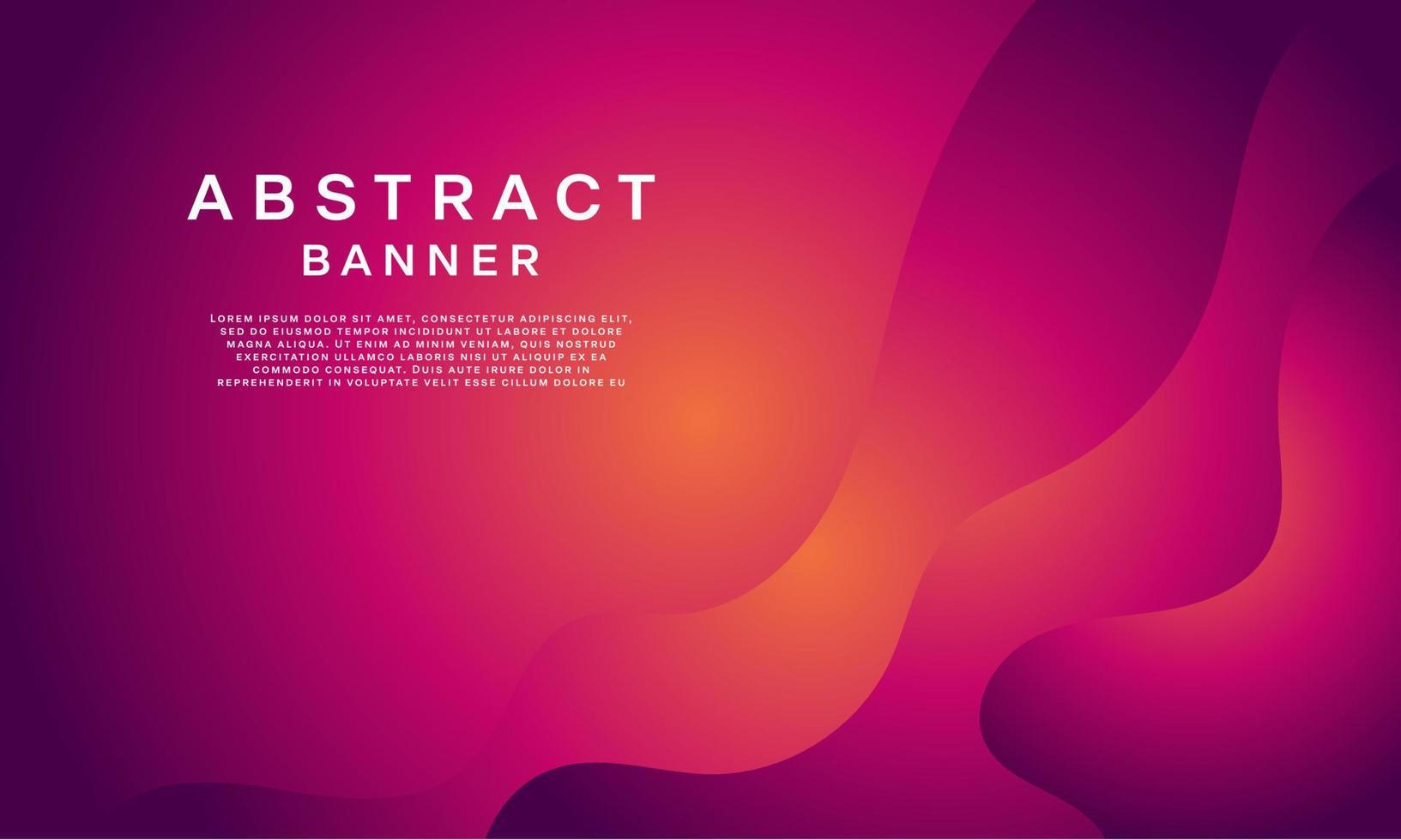 abstract fluid banner template Colorful template banner with gradient colors. Design with liquid form. vector
