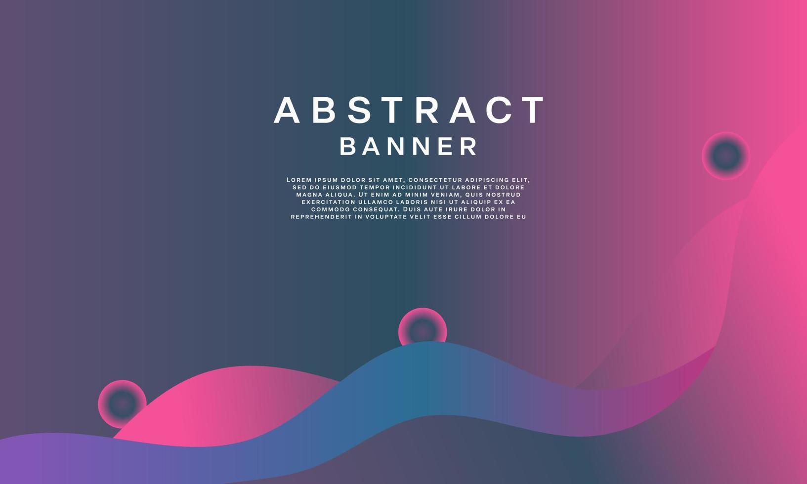 abstract fluid banner template Colorful template banner with gradient colors. Design with liquid form. vector