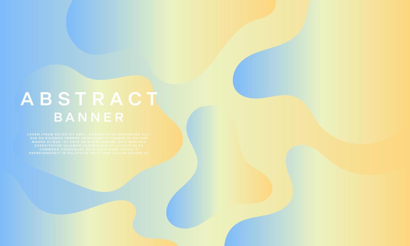 abstract fluid banner template Colorful template banner with gradient colors. Design with liquid form. vector