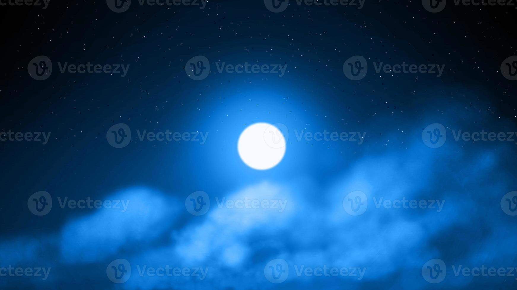 Dramatic moonlight night sky with stars. photo