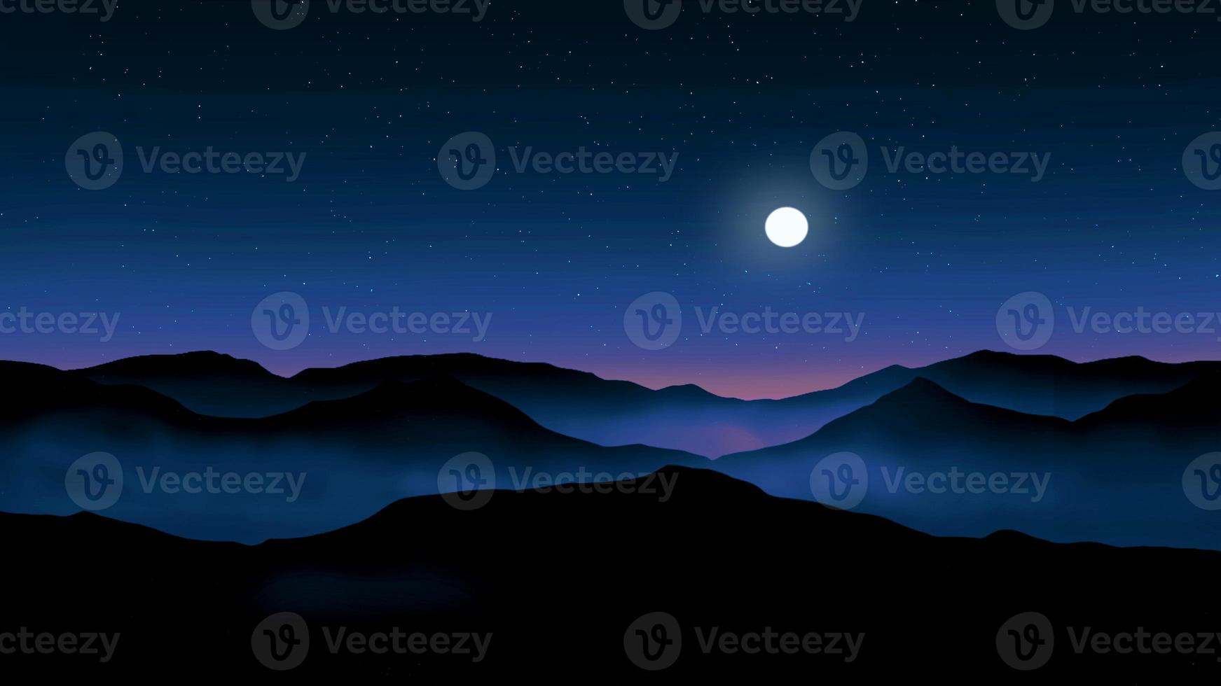 Mountain night sky tranquil landscape photo