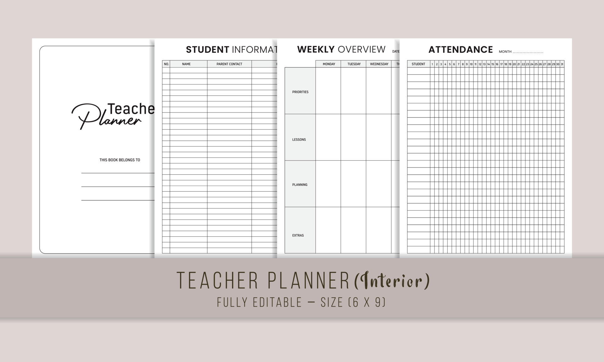 Teacher planner interior template design 11869857 Vector Art at Vecteezy Teacher planner interior template design 11869857 Vector Art at Vecteezy