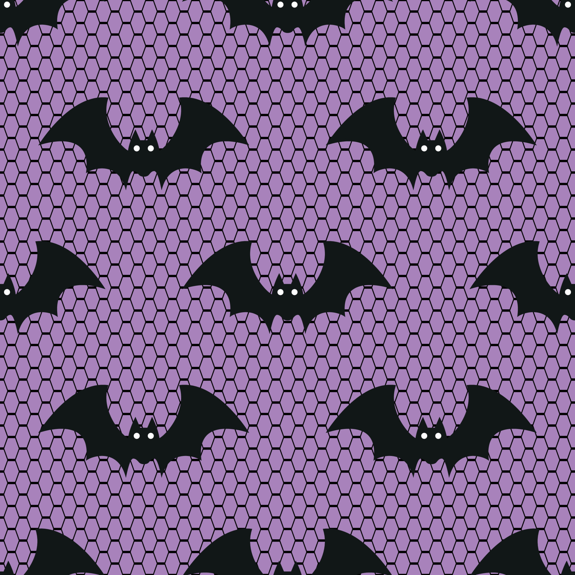 Seamless pattern with lace Halloween bats on purple background. Perfect