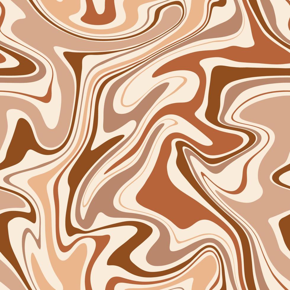 Seamless vector pattern with groovy psychedelic weaves.  Abstract weaves seamless vector pattern. Hippie background with waves, psychedelic groovy texture.