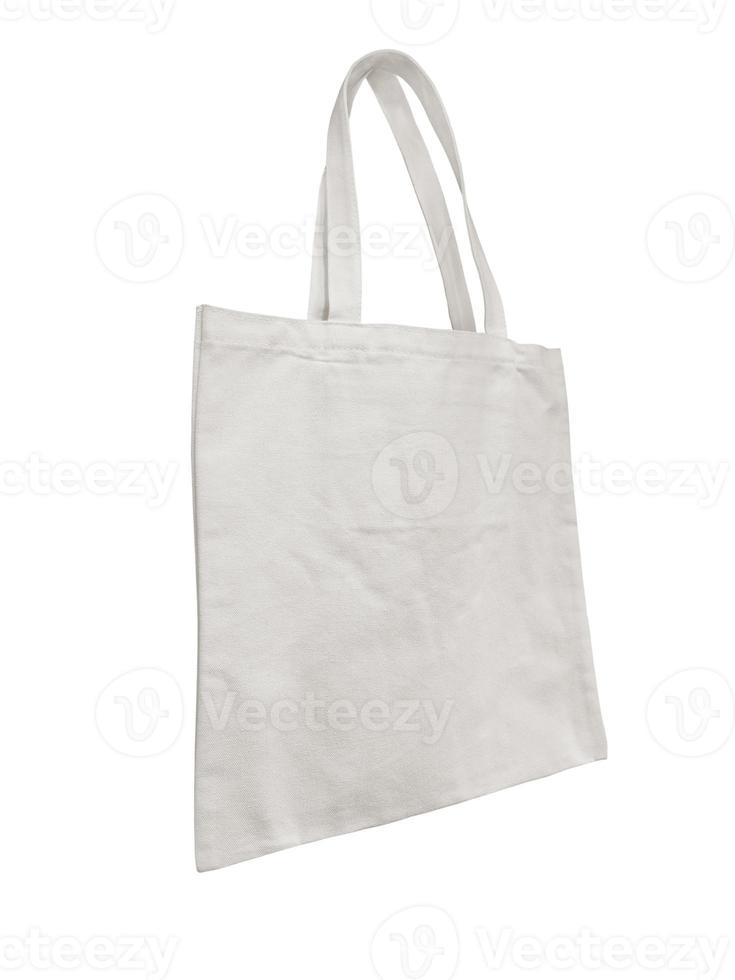 tote bag on white background isolated Cloth bags instead of plastic bags for environmentally friendly shopping. object clipping path photo