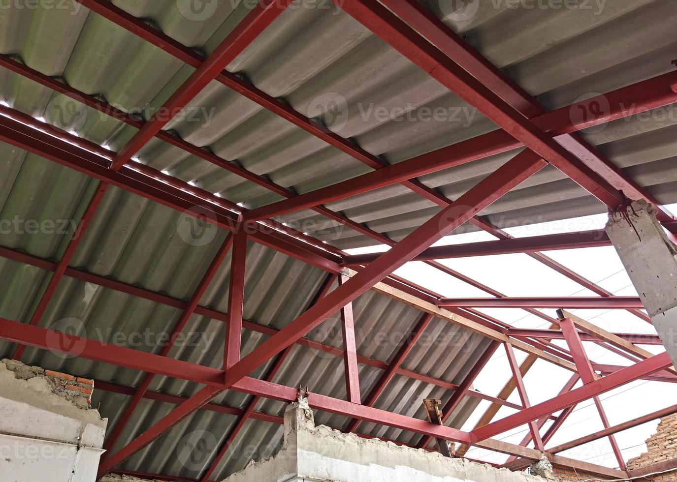 steel roof truss structure for building construction photo