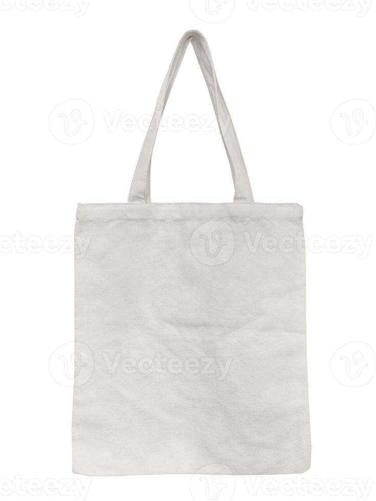 tote bag on white background isolated Cloth bags instead of plastic bags for environmentally friendly shopping. object clipping path photo