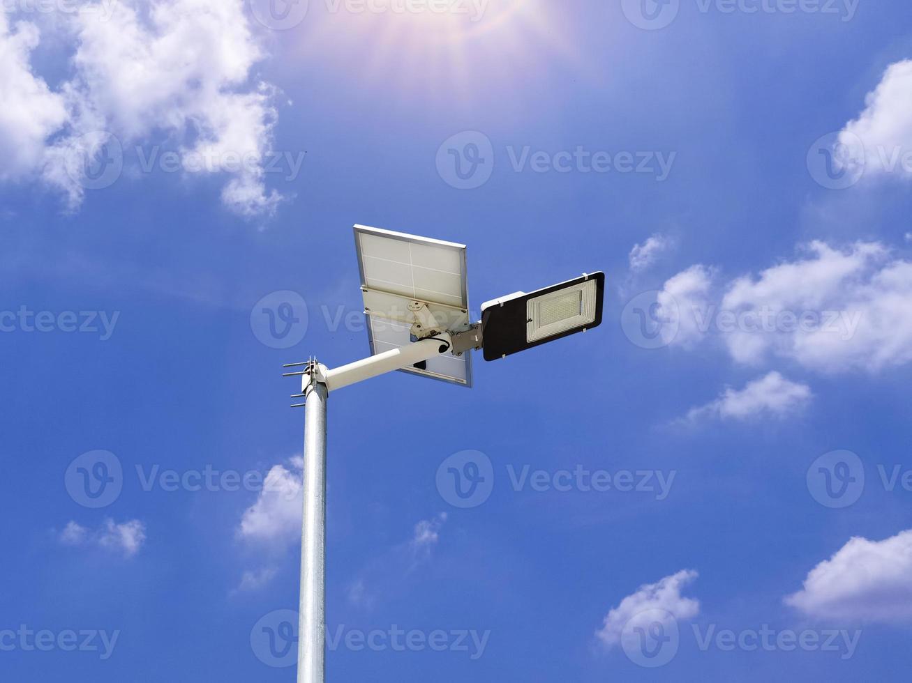 Photovoltaic spotlights use solar energy. pure energy concept 11870571