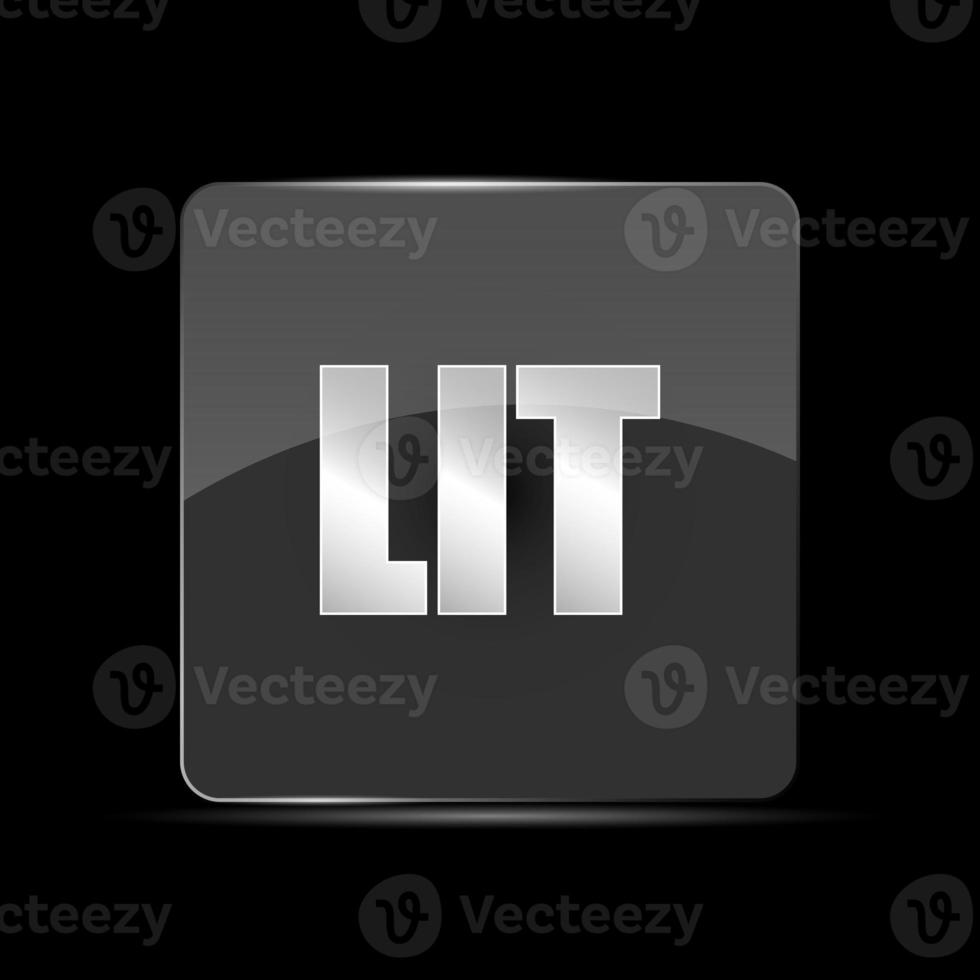LIT File Vector Icon, Flat Design Style photo