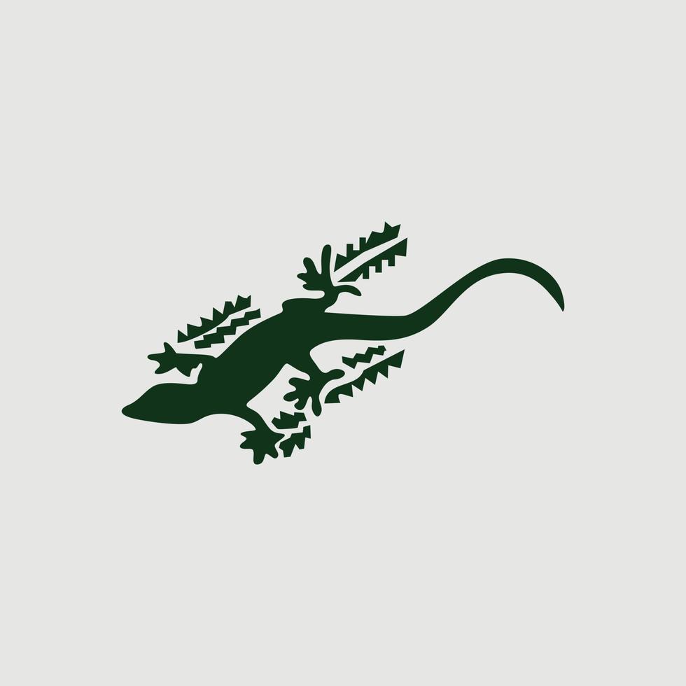 gecko on the wall with green color. gecko sticker decal vector