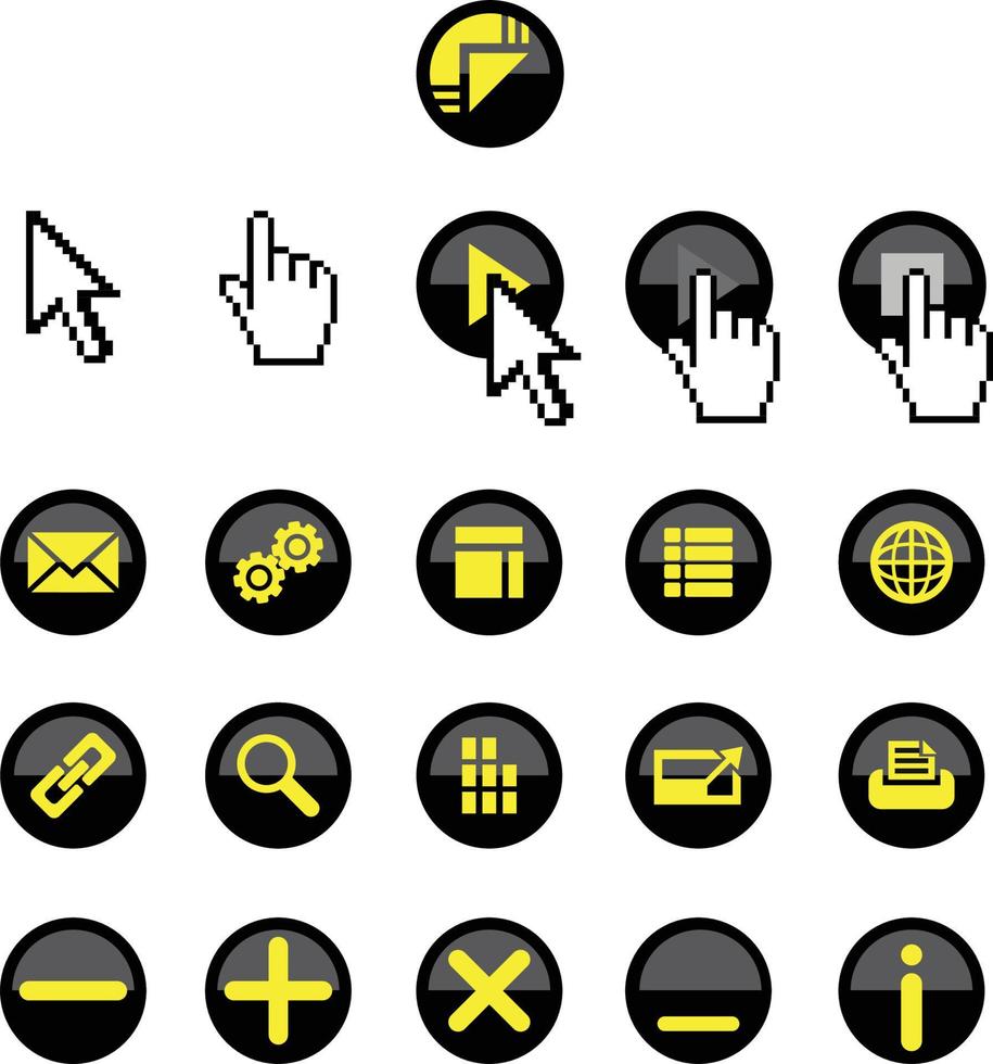 Media icons set-21 Pieces - 01 vector