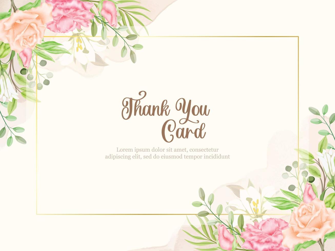 Wedding Banner Background Floral Watercolor vector