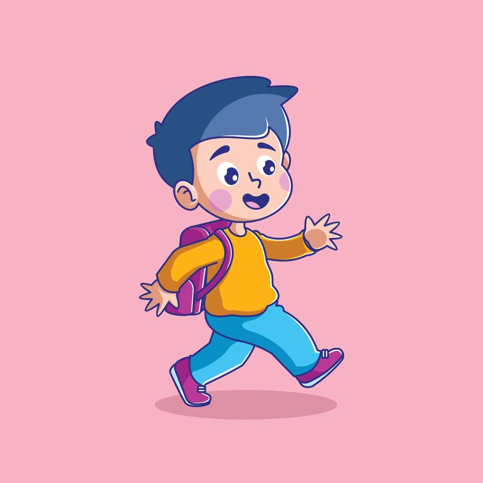 Little boy back to school design vector