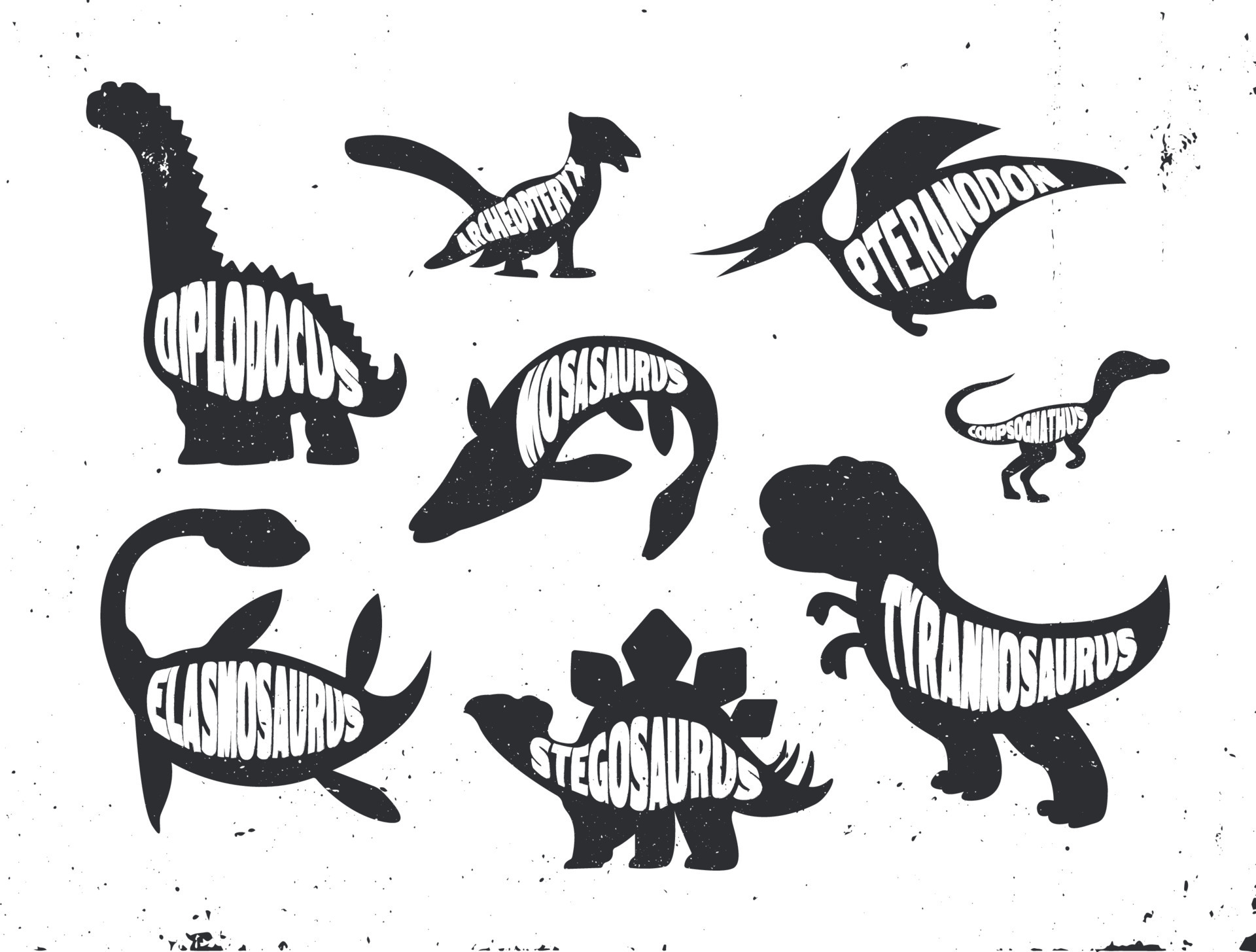 set-of-silhouette-of-dinosaurs-with-lettering-11870745-vector-art-at