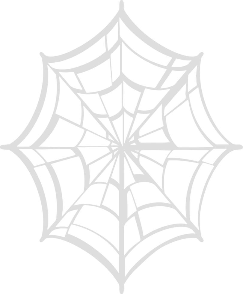 Spider web on a transparent background. Decorations for Halloween. Vector illustration