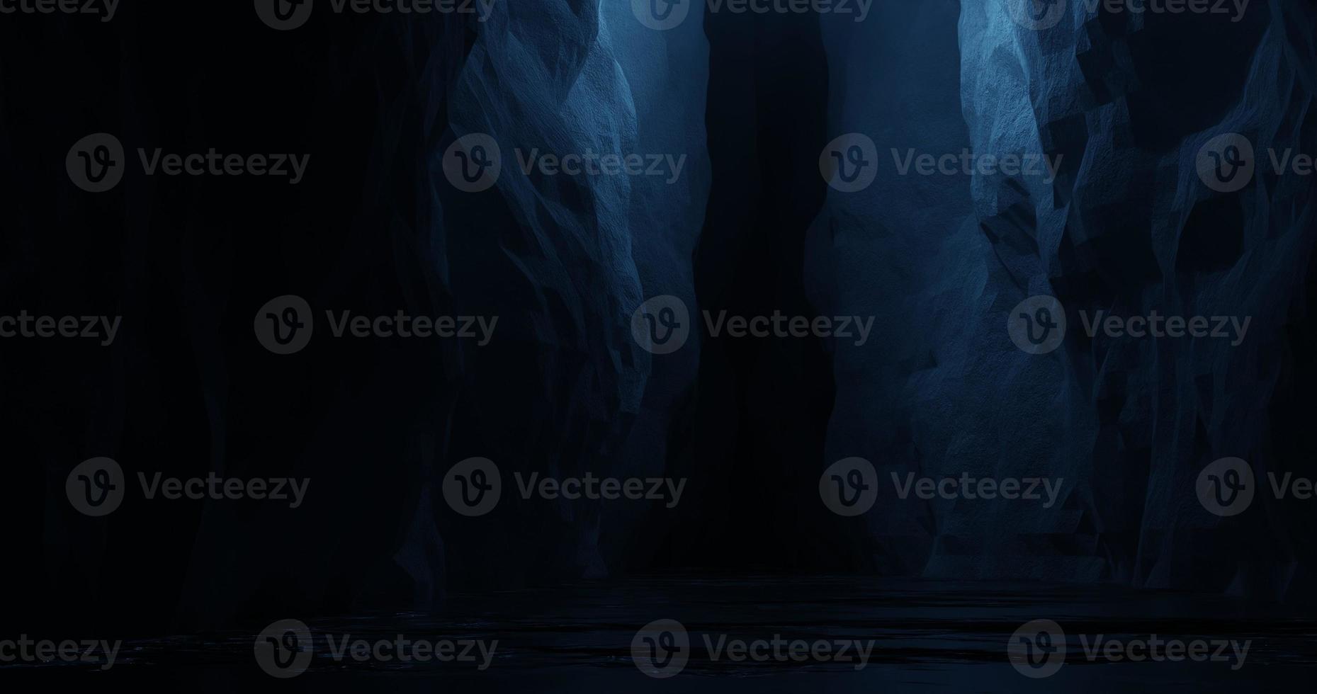 abstract background using sci fi environment illustration in vertical cave and blue light, 3d rendering and 4K size photo