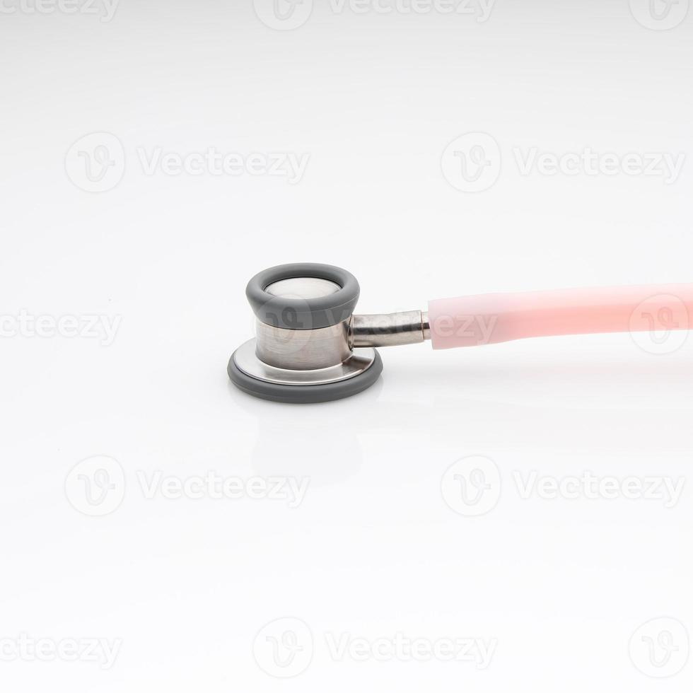 The diaphragm of medical stethoscope isolated on a white background
