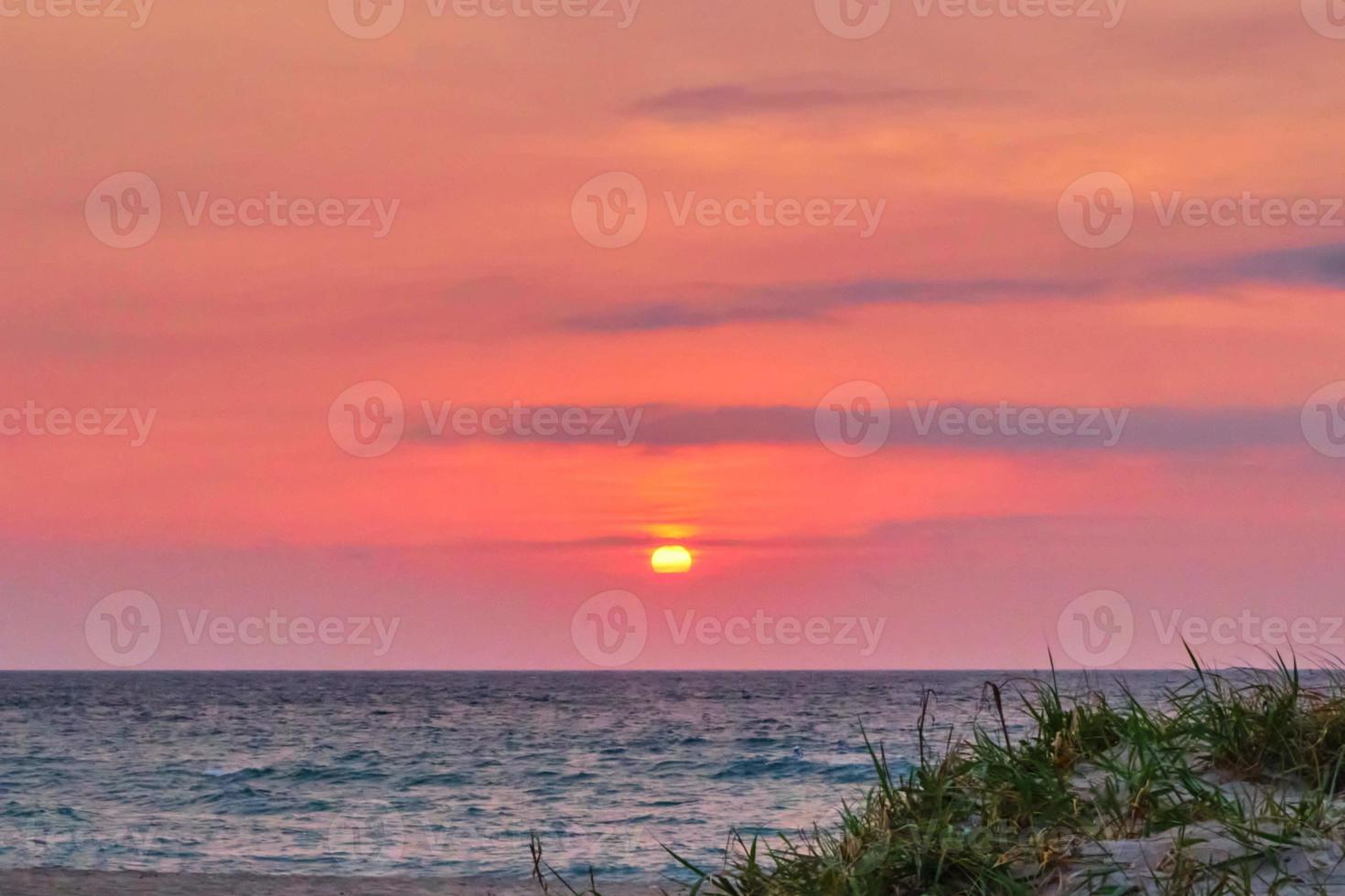 Sunrise with clouds at Pompano Beach Florida photo