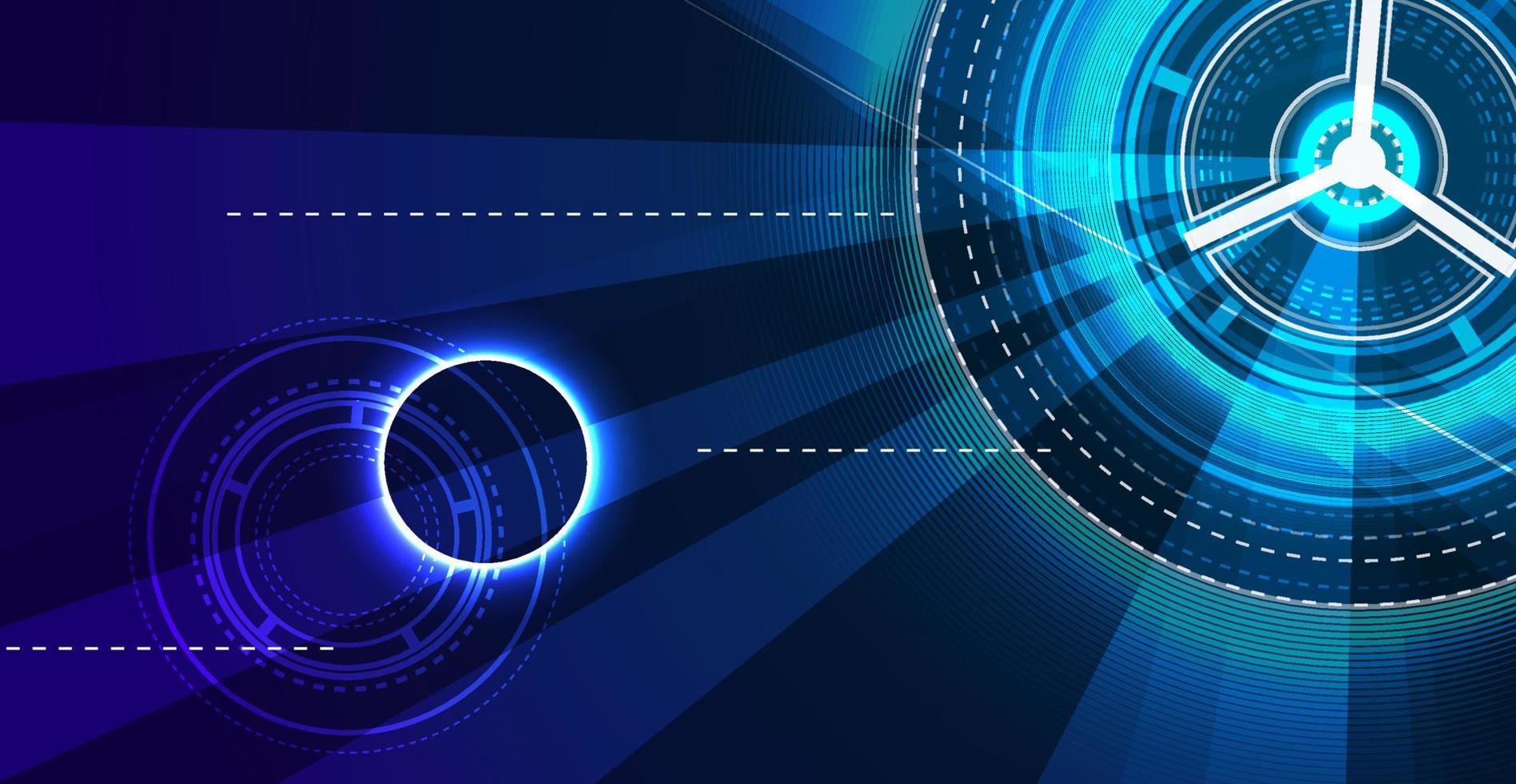 Abstract technological background. Futuristic illustration of high computer and communication technologies on a blue background. High tech digital technology vector