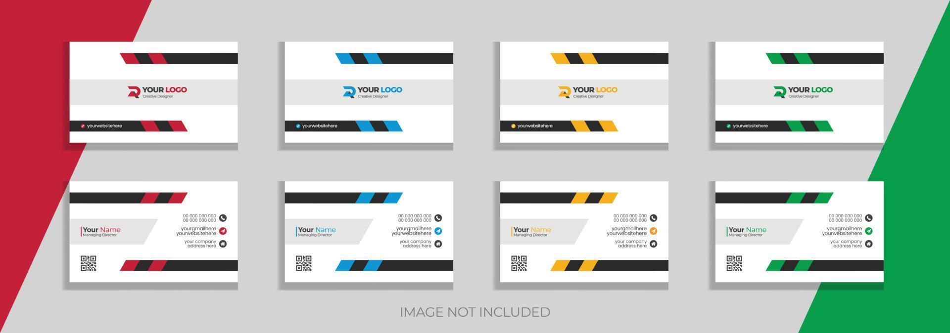 Corporate and creative business card design template vector