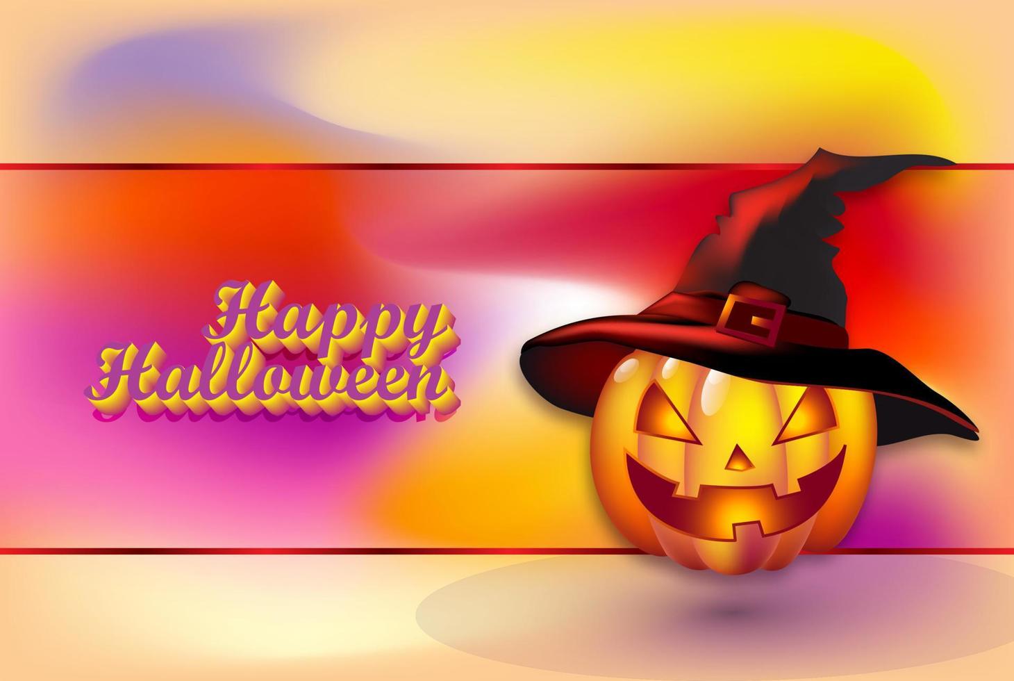 Happy Halloween. illustration  modern pumpkin on mesh minimalist fun party celebration background design. vector