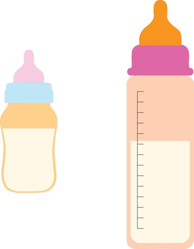 baby bottle icon on white background. baby milk in bottle. nutrition in the plastic container for a newborn. flat style. vector